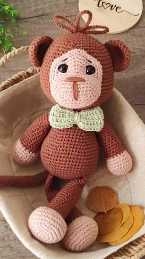 Macaco de Crochê Amigurumi