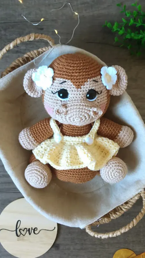 Macaco de Crochê Amigurumi