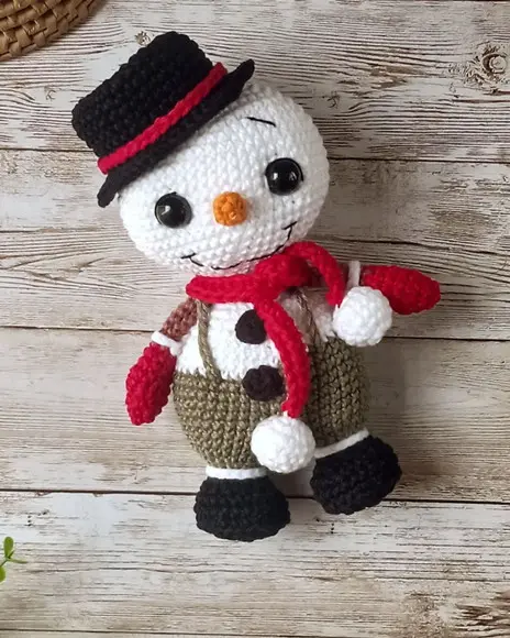 Boneco de Neve Natal Amigurumi Crochê