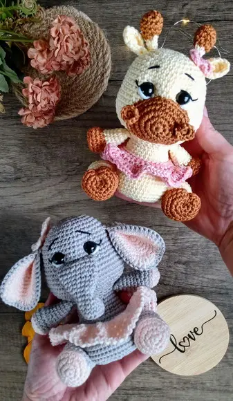 Elefantinha Safari Amigurumi Crochê