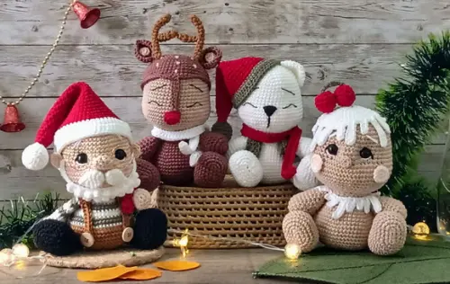 Kit Bonecos Natal Amigurumi Crochê