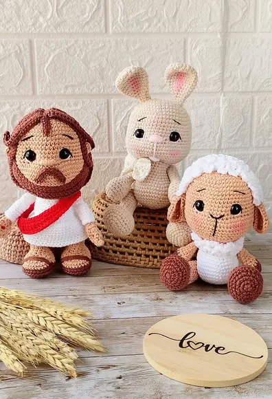 Kit Bonecos Páscoa Amigurumi Crochê
