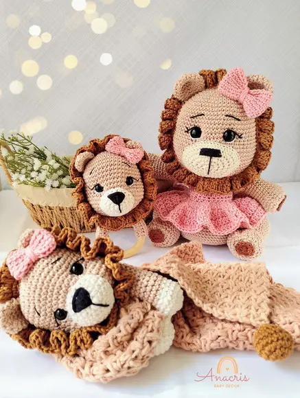 Kit Leoa Amigurumi Crochê