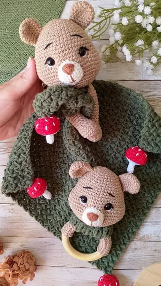Kit Ursinho Amigurumi Crochê