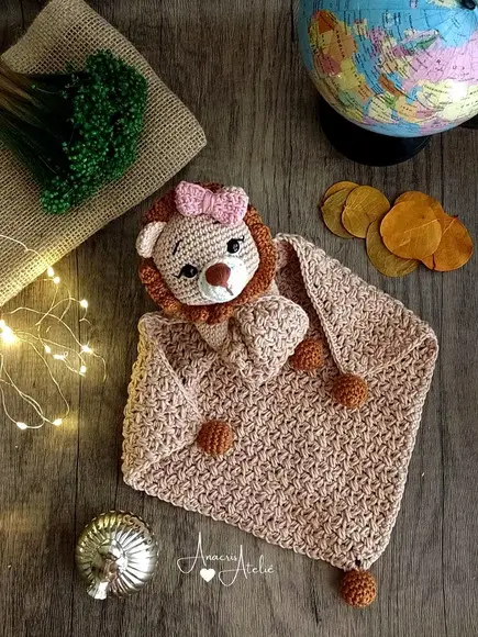 Naninha Leoa Amigurumi Crochê
