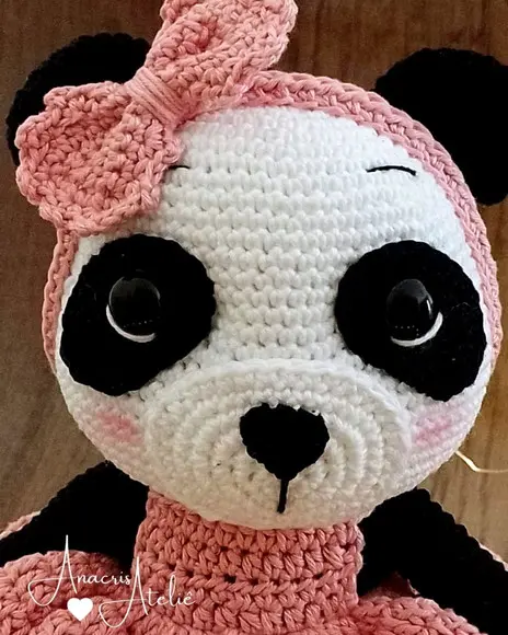 Panda de Crochê Amigurumi