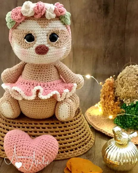 Preguiça de Crochê Amigurumi