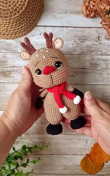 Rena de Natal Amigurumi Crochê
