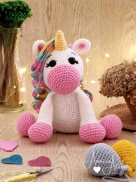 Unicórnio de Crochê Amigurumi