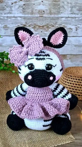 Zebra de Crochê Amigurumi