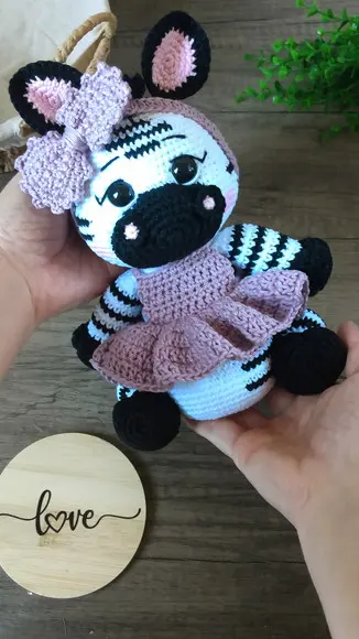 Zebra de Crochê Amigurumi