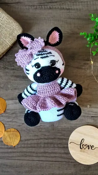 Zebra de Crochê Amigurumi