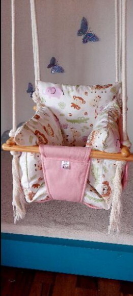 Balanço Bebe Infantil Almofadas Extras + Kit Instalação