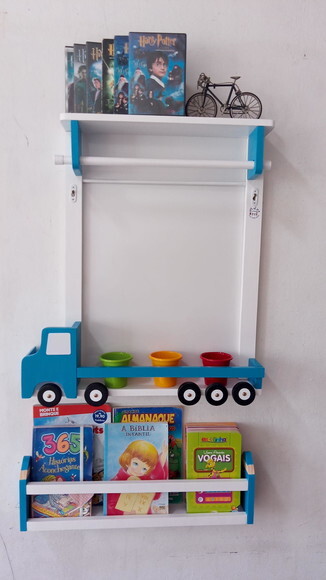 Kit Caminhão Lousa Branca + Bobina de Papel para Desenhar