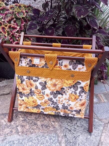 #BOLSA TRICÔ E CROCHÊ OU REVISTEIRO com bolsos externos