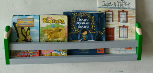 2 Prateleiras Porta Livros em Madeira
