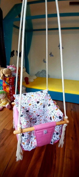 Balanço Bebe Infantil com Almofadas + Kit Instalação