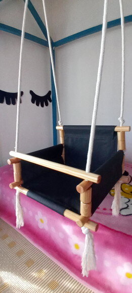 Balanço em Tecido/madeira + 2 Almofadas