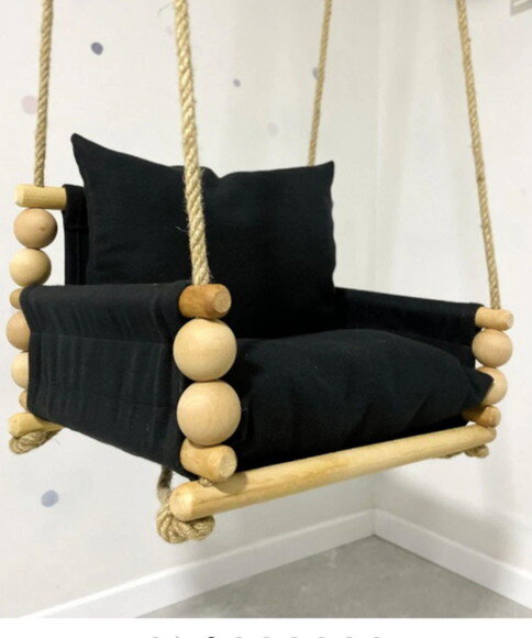 Balanço Infantil em Tecido/madeira Almofadas Extras