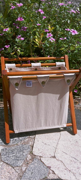 Bolsa Tricô e Crochê ou Revisteiro em Madeira e Tecido