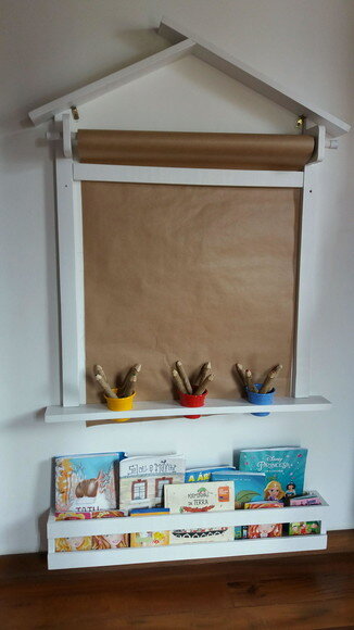 KIT CASINHA C/ LOUSA PVC C/ SUPORTE DE PAPEL PARA DESENHAR