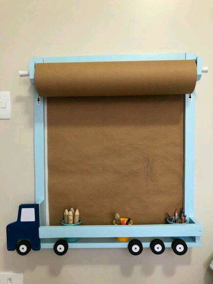 KIT CASINHA C/ LOUSA VERDE E SUPORTE PAPEL PARA DESENHAR