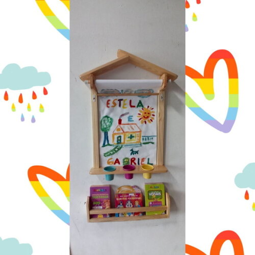 Kit Quadro Casinha + Kit Balanço com Almofadas
