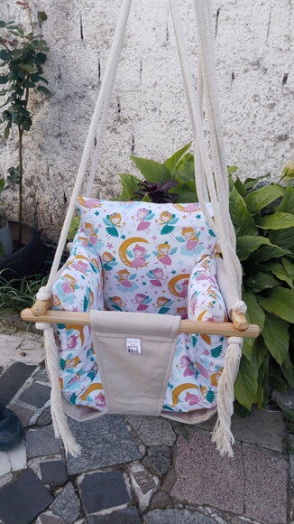 Kit Quadro Casinha + Kit Balanço com Almofadas