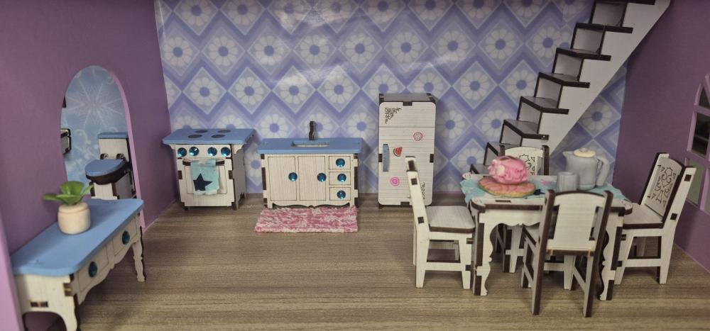 Casa casinha de boneca tema Frozen  com iluminação