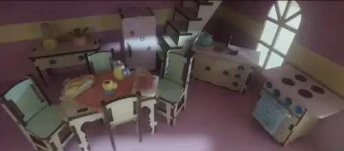 Casa casinha de bonecas personalizadas com iluminação e decora?