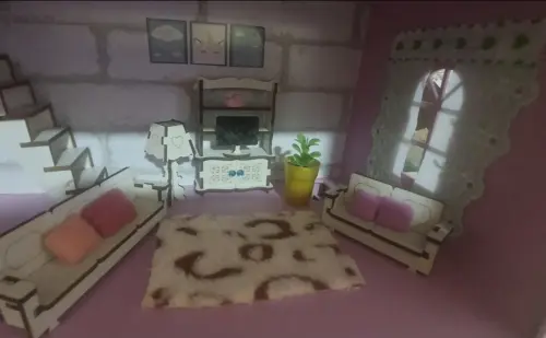 Casa casinha de bonecas personalizadas com iluminação e decora?