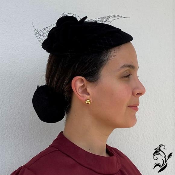 Casquete Preto Flores