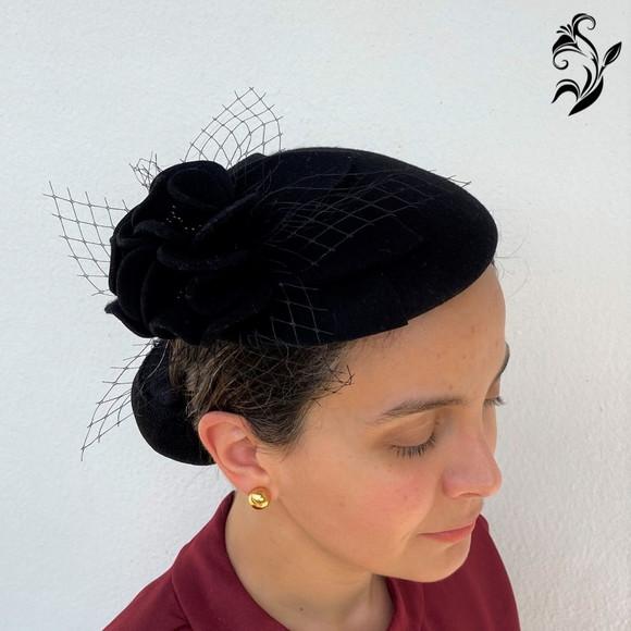 Casquete Preto Flores