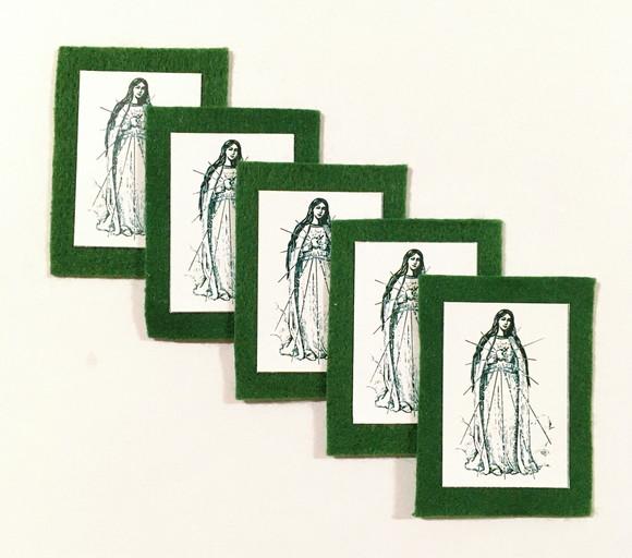 Kit 5 Escapulários Verdes - Frete Grátis