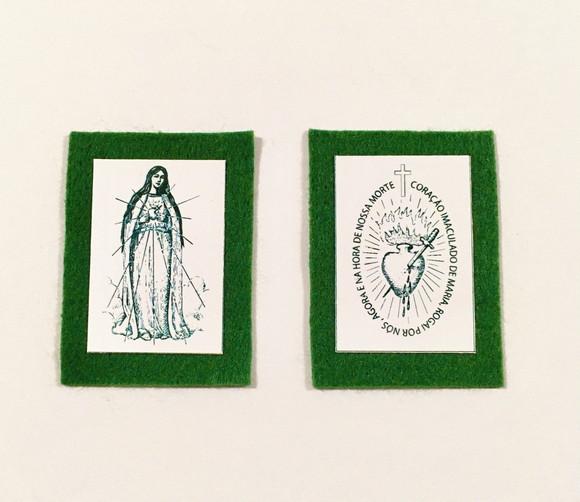 Kit Escapulário Marrom + Escapulário Verde com Frete Grátis