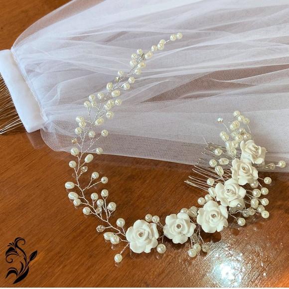 Tiara de Noiva Rosas