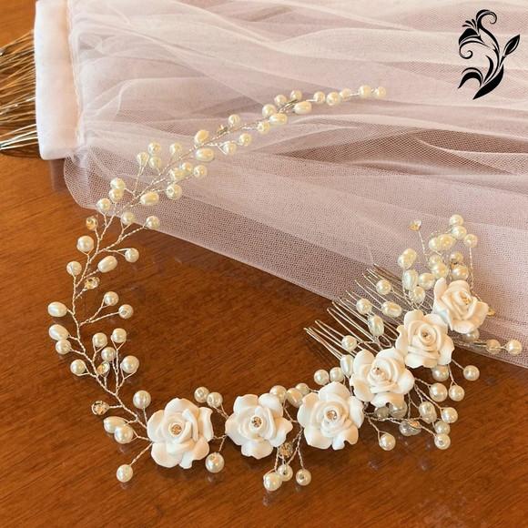Tiara de Noiva Rosas