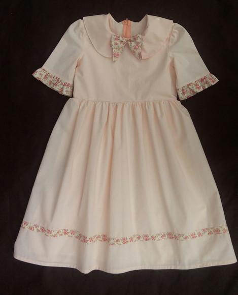 Vestido Bonequinha de Pano Salmão