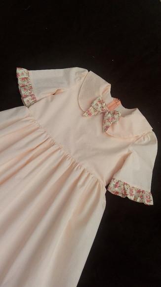 Vestido Bonequinha de Pano Salmão