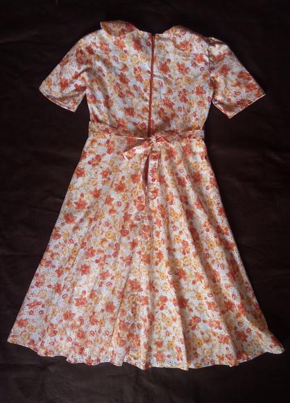 Vestido Godê Flor Laranja