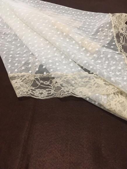 Véu de renda bege para missa - Tamanho GG