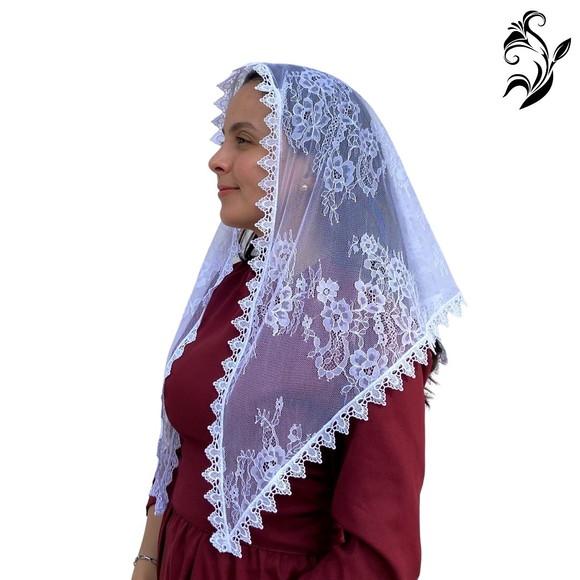 Véu De Renda Branco Para Missa