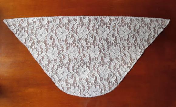 Véu de Renda Branco para Missa - Tamanho G