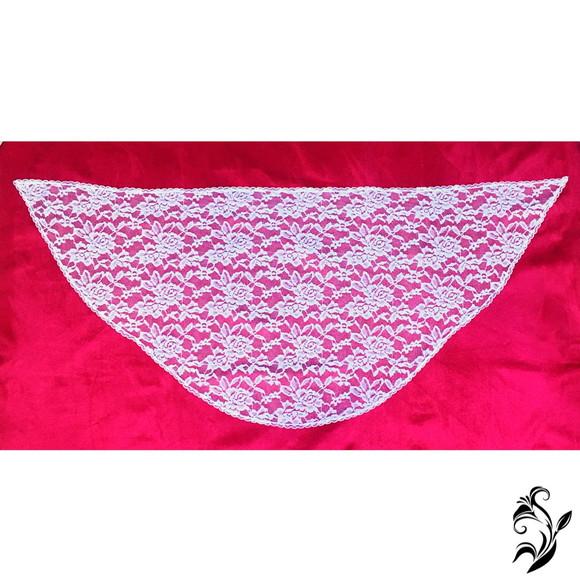 Véu de Renda Branco para Missa - Tamanho m