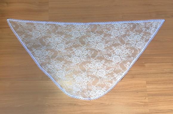 Véu de Renda Branco para Missa - Tamanho m