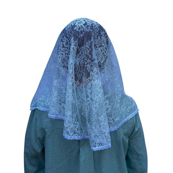 Véu de Renda Branco para Missa - Tamanho m