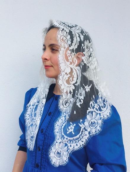 Véu de Renda Francesa de Calais