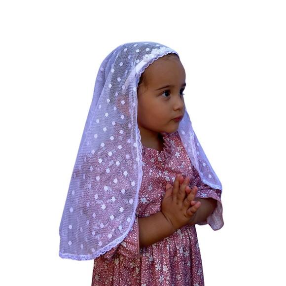 Véu de Renda para Crianças com Arco