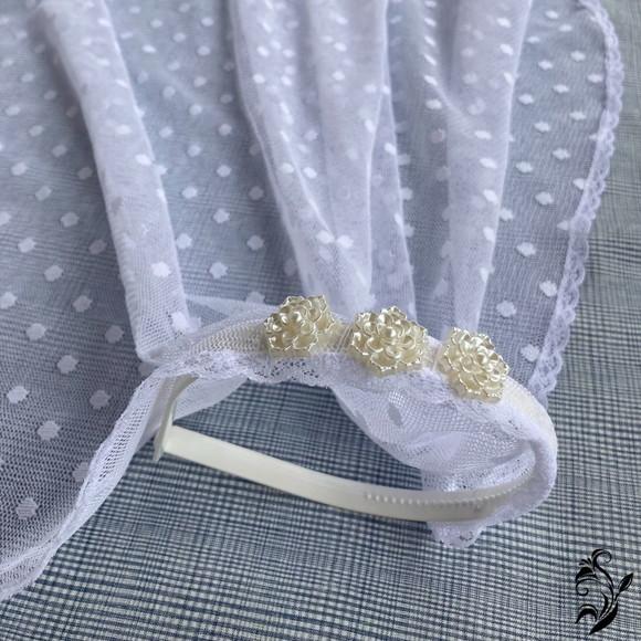 Véu de Renda para Crianças com Arco