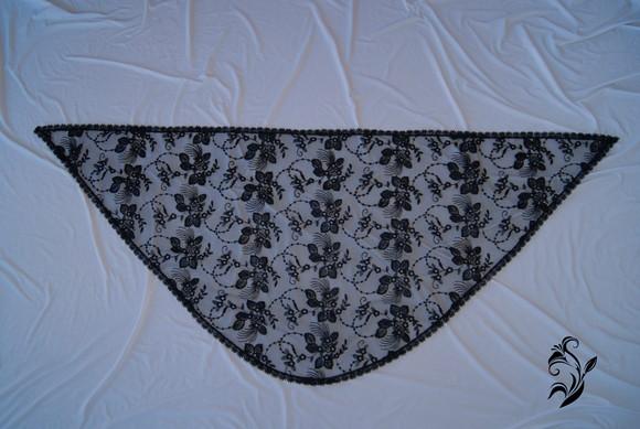 Véu de Renda Preto para Missa